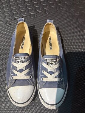 Converse Low Top Sneakers Navy Blue with White Toe Caps
